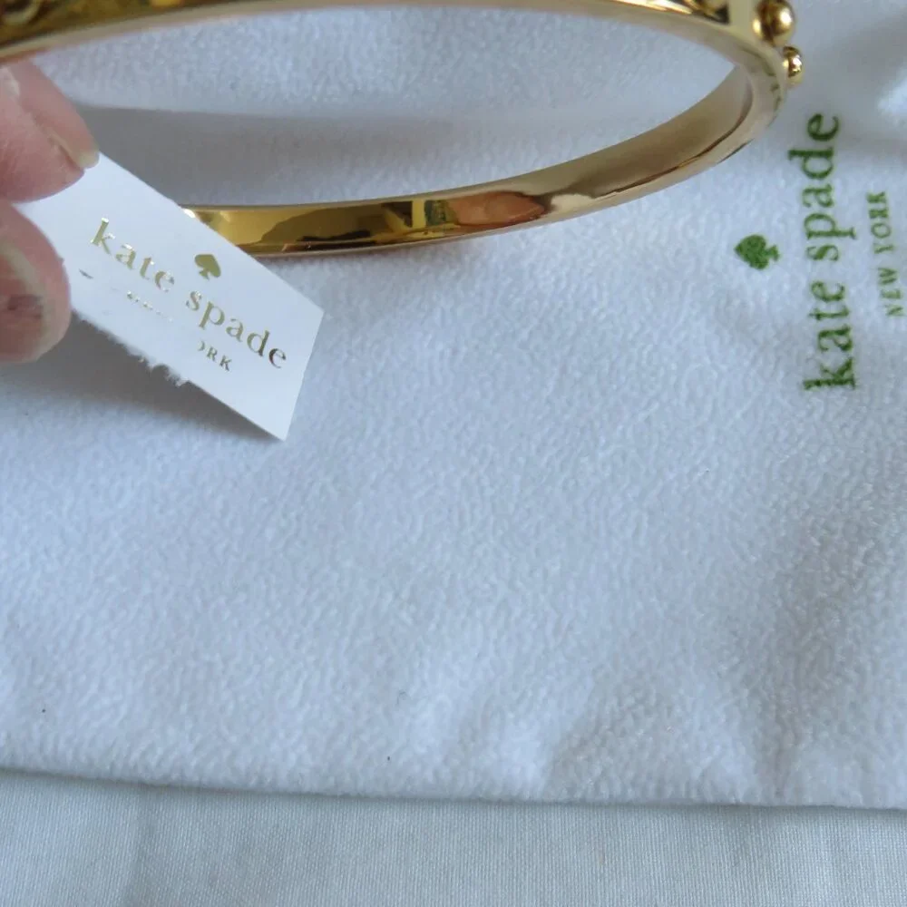 Kade Spade Studded Hinged Bangle - Picture 5 of 5